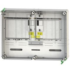   Csatári Plast CSP21.T111 Új PVT 6045 Á-V Fm-CS 2x1-3f vezérel mérőhely EON engedélyes fogyasztásmérő szekrény M63A és V32A csoportos mérés