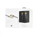 Koaxiális Kábel | IEC (Koax) Dugasz | IEC (Koax) Aljzat | Aranyozott | 75 Ohm | Négyes Szigetelés | 2.00 m | Kerek | Pamut | Gun Metal Szürke / Szürke | Ablakos Fedő Doboz