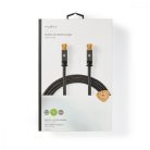 Műhold és antenna kábel | F Dugasz | F Dugasz | Aranyozott | 75 Ohm | Négyes Szigetelés | 2.00 m | Kerek | Pamut | Gun Metal Szürke / Szürke | Ablakos Fedő Doboz