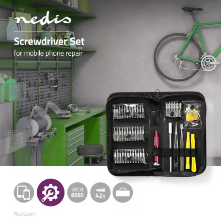 Telefon/tablet javító készlet | 51-in-1 | Okostelefon / PC / Tabletta