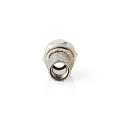   F-csatlakozó | Egyenes | Dugasz | Nikkelezett | 75 Ohm | Rácsavarható | Bemenő kábel átmérő: 7.0 mm | Zinc Alloy | Ezüst | 25 db | Boríték