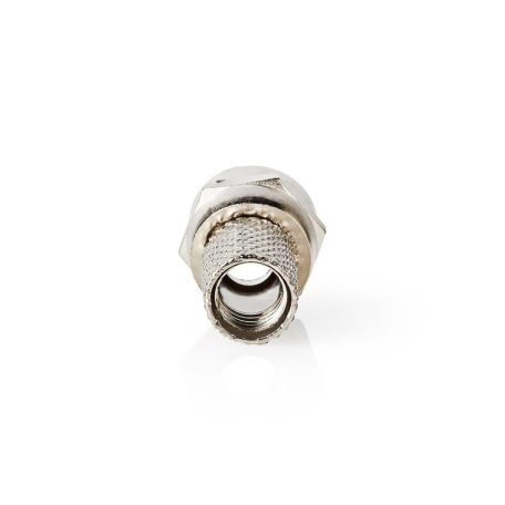 F-csatlakozó | Egyenes | Dugasz | Nikkelezett | 75 Ohm | Rácsavarható | Bemenő kábel átmérő: 7.0 mm | Zinc Alloy | Ezüst | 25 db | Boríték