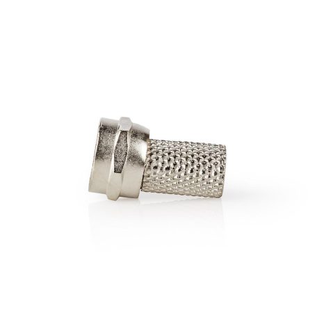 F-csatlakozó | Egyenes | Dugasz | Nikkelezett | 75 Ohm | Rácsavarható | Bemenő kábel átmérő: 7.0 mm | Zinc Alloy | Ezüst | 25 db | Boríték
