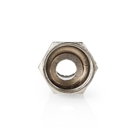 F-csatlakozó | Egyenes | Dugasz | Nikkelezett | 75 Ohm | Rácsavarható | Bemenő kábel átmérő: 7.0 mm | Zinc Alloy | Ezüst | 25 db | Boríték