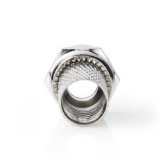   F-csatlakozó | Egyenes | Dugasz | Nikkelezett | 75 Ohm | Rácsavarható | Bemenő kábel átmérő: 6.8 mm | Zinc Alloy | Ezüst | 25 db | Műanyag Zacskó
