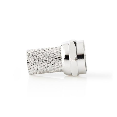 F-csatlakozó | Egyenes | Dugasz | Nikkelezett | 75 Ohm | Rácsavarható | Bemenő kábel átmérő: 6.8 mm | Zinc Alloy | Ezüst | 25 db | Műanyag Zacskó