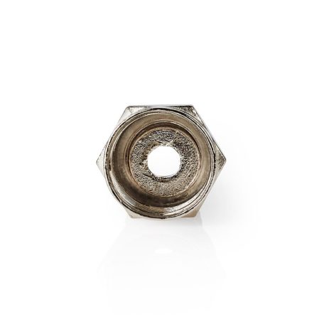 F-csatlakozó | Egyenes | Dugasz | Nikkelezett | 75 Ohm | Rácsavarható | Bemenő kábel átmérő: 5.0 mm | Zinc Alloy | Ezüst | 25 db | Műanyag Zacskó