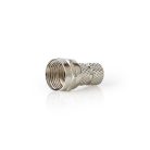 F-csatlakozó | Egyenes | Dugasz | Nikkelezett | 75 Ohm | Rácsavarható | Bemenő kábel átmérő: 5.5 mm | Zinc Alloy | Ezüst | 25 db | Műanyag Zacskó