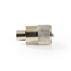   PL259 Connector | Egyenes | Dugasz | Nikkelezett | 75 Ohm | Forrasztó | Bemenő kábel átmérő: 7.0 mm | Fém | Ezüst | 25 db | Boríték