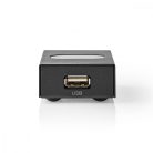 USB-kapcsoló | 2-Port port(s) | 1x USB A | 2 db USB B Aljzat | 480 Gbps | Fém | Fekete