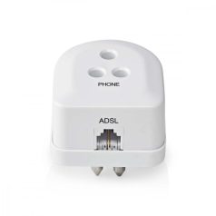 Telecom tipli | RJ11 | Olasz Dugasz | RJ11 Aljzat | Fehér