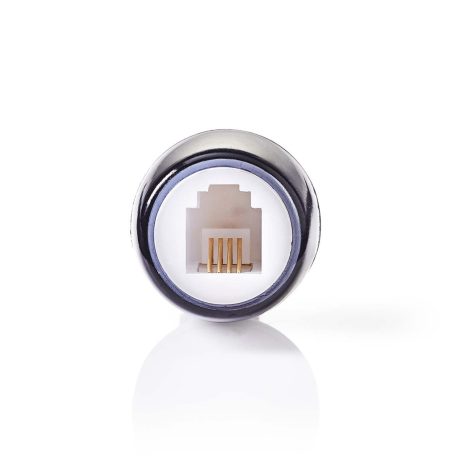 Anti-twist Telecom Adapter | Csatlakozó típus: RJ10 | Adaptertípus: Adapter | PVC | Átlátszó / Fekete