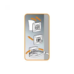 Kábelkötegelő talp 50db 19,5x19,5mm, fekete
