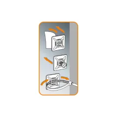   Home CTT 28BK kábelkötegelő talp, UV védett, 4 oldalas, öntapadó ragasztó, fúrható, fekete