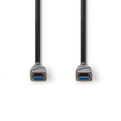   Aktív Optikai High Speed ​​HDMI Cable with Ethernet | HDMI™ Csatlakozó | HDMI™ Csatlakozó | 4K@60Hz | 18 Gbps | 40.0 m | Kerek | PVC | Fekete | Ajándék Dobozban