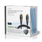 Aktív Optikai High Speed ​​HDMI Cable with Ethernet | HDMI™ Csatlakozó | HDMI™ Csatlakozó | 4K@60Hz | 18 Gbps | 50.0 m | Kerek | PVC | Fekete | Ajándék Dobozban