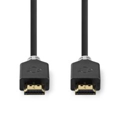   Nagy Sebességű HDMI ™ kábel Ethernet | HDMI™ Csatlakozó | HDMI™ Csatlakozó | 4K@60Hz | ARC | 18 Gbps | 0.50 m | Kerek | PVC | Antracit | Ablakos Doboz