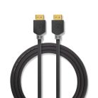 Nagy Sebességű HDMI ™ kábel Ethernet | HDMI™ Csatlakozó | HDMI™ Csatlakozó | 4K@60Hz | ARC | 18 Gbps | 0.50 m | Kerek | PVC | Antracit | Ablakos Doboz