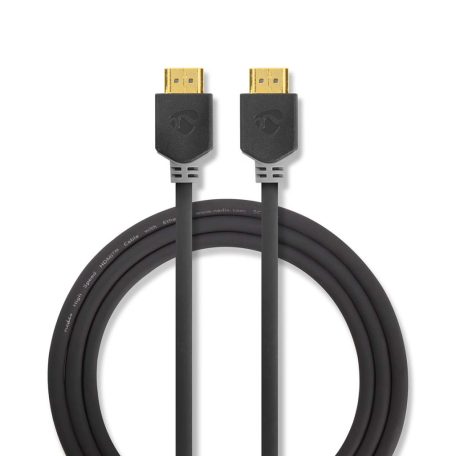 Nagy Sebességű HDMI ™ kábel Ethernet | HDMI™ Csatlakozó | HDMI™ Csatlakozó | 4K@30Hz | ARC | 10.2 Gbps | 15.0 m | Kerek | PVC | Antracit | Doboz