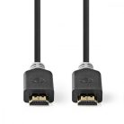 Premium Nagysebességű HDMI ™ kábel Ethernet | HDMI™ Csatlakozó | HDMI™ Csatlakozó | 4K@60Hz | 18 Gbps | 2.00 m | Kerek | PVC | Antracit | Doboz