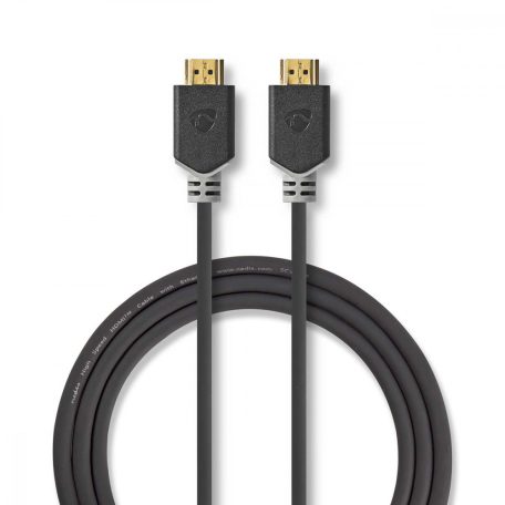 Premium Nagysebességű HDMI ™ kábel Ethernet | HDMI™ Csatlakozó | HDMI™ Csatlakozó | 4K@60Hz | 18 Gbps | 3.00 m | Kerek | PVC | Antracit | Doboz