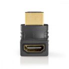 HDMI™ adapter | HDMI™ Csatlakozó | HDMI™ Aljzat | Aranyozott | Könyök 270 ° | ABS | Antracit | 1 db | Ablakos Doboz