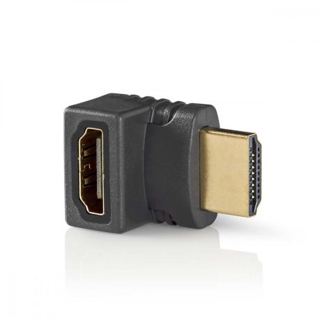 HDMI™ adapter | HDMI™ Csatlakozó | HDMI™ Aljzat | Aranyozott | Könyök 270 ° | ABS | Antracit | 1 db | Ablakos Doboz