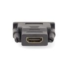 HDMI™ adapter | HDMI™ Kimenet | DVI-D 24+1-Érintkezős Dugasz | Aranyozott | Egyenes | PVC | Antracit | 1 db | Ablakos Doboz