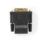 HDMI™ adapter | HDMI™ Kimenet | DVI-D 24+1-Érintkezős Dugasz | Aranyozott | Egyenes | PVC | Antracit | 1 db | Ablakos Doboz