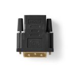HDMI™ adapter | HDMI™ Kimenet | DVI-D 24+1-Érintkezős Dugasz | Aranyozott | Egyenes | PVC | Antracit | 1 db | Ablakos Doboz
