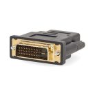 HDMI™ adapter | HDMI™ Kimenet | DVI-D 24+1-Érintkezős Dugasz | Aranyozott | Egyenes | PVC | Antracit | 1 db | Ablakos Doboz