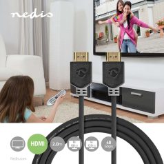   Ultra High Speed ​​HDMI ™ kábel | HDMI™ Csatlakozó | HDMI™ Csatlakozó | 8K@60Hz | 48 Gbps | 2.00 m | Kerek | 6.5 mm | Antracit | Doboz