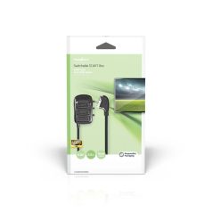   SCART Switchbox | SCART Dugasz | 3x SCART Aljzat | Nikkelezett | Maximális felbontás: 800x480 | 0.50 m | Kerek | PVC | Fekete | Doboz