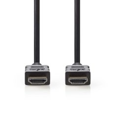   Nagy Sebességű HDMI ™ kábel Ethernet | HDMI™ Csatlakozó | HDMI™ Csatlakozó | 4K@30Hz | ARC | 10.2 Gbps | 7.50 m | Kerek | PVC | Fekete | Buborékfólia