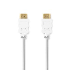   Nagy Sebességű HDMI ™ kábel Ethernet | HDMI™ Csatlakozó | HDMI™ Csatlakozó | 4K@30Hz | ARC | 10.2 Gbps | 2.00 m | Kerek | PVC | Fehér | Doboz