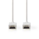 Nagy Sebességű HDMI ™ kábel Ethernet | HDMI™ Csatlakozó | HDMI™ Csatlakozó | 4K@30Hz | ARC | 10.2 Gbps | 2.00 m | Kerek | PVC | Fehér | Doboz