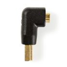 HDMI™ adapter | HDMI™ Csatlakozó | HDMI™ Kimenet | Aranyozott | Könyök 90 ° | ABS | Fekete | 1 db | Doboz