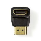 HDMI™ adapter | HDMI™ Csatlakozó | HDMI™ Kimenet | Aranyozott | Könyök 90 ° | ABS | Fekete | 1 db | Doboz