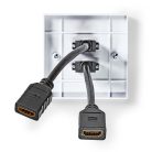 HDMI™ Fali Doboz | 2x HDMI™ Female | 4K@60Hz | HDMI™ Kimenet | Fekete | 18 Gbps | Aranyozott | Doboz