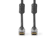   Nagy Sebességű HDMI ™ kábel Ethernet | HDMI™ Csatlakozó | HDMI™ Csatlakozó | 4K@30Hz | 10.2 Gbps | 10.0 m | Kerek | PVC | Antracit | Doboz