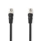 BNC Video kábel | BNC Dugasz | BNC Dugasz | Nikkelezett | 75 Ohm | 2.00 m | Kerek | PVC | Fekete | Label