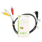 Audio Video kábel | 3.5 mm Dugasz | 3x RCA Dugasz | Nikkelezett | 1.00 m | Kerek | PVC | Fekete