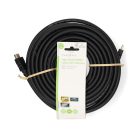 Nagy Sebességű HDMI ™ kábel Ethernet | HDMI™ Csatlakozó | HDMI™ Csatlakozó | 4K@30Hz | ARC | 10.2 Gbps | 15.0 m | Kerek | PVC | Fekete | Label