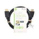 Nagy Sebességű HDMI ™ kábel Ethernet | HDMI™ Csatlakozó | HDMI™ Csatlakozó | 4K@30Hz | ARC | 10.2 Gbps | 1.50 m | Kerek | PVC | Fekete | Label