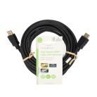 Nagy Sebességű HDMI ™ kábel Ethernet | HDMI™ Csatlakozó | HDMI™ Csatlakozó | 4K@30Hz | ARC | 10.2 Gbps | 5.00 m | Kerek | PVC | Fekete | Label