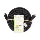 Nagy Sebességű HDMI ™ kábel Ethernet | HDMI™ Csatlakozó | HDMI™ Csatlakozó | 4K@30Hz | ARC | 10.2 Gbps | 10.0 m | Kerek | PVC | Fekete | Label