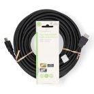 Nagy Sebességű HDMI ™ kábel Ethernet | HDMI™ Csatlakozó | HDMI™ Csatlakozó | 4K@30Hz | ARC | 10.2 Gbps | 15.0 m | Kerek | PVC | Fekete | Label