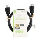 Nagy Sebességű HDMI ™ kábel Ethernet | HDMI™ Csatlakozó | HDMI™ Csatlakozó | 4K@30Hz | ARC | 10.2 Gbps | 1.50 m | Kerek | PVC | Fekete | Label