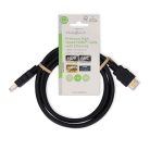 Premium Nagysebességű HDMI ™ kábel Ethernet | HDMI™ Csatlakozó | HDMI™ Csatlakozó | 4K@60Hz | 18 Gbps | 1.50 m | Kerek | PVC | Fekete | Label