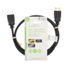 Nagy Sebességű HDMI ™ kábel Ethernet | HDMI™ Csatlakozó | HDMI™ Csatlakozó | 4K@60Hz | ARC | 18 Gbps | 1.00 m | Kerek | PVC | Fekete | Label